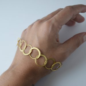 Gold Plated Brushed Chain Bracelet