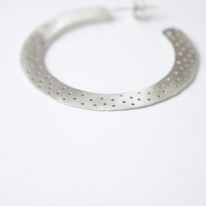 Sterling Silver With Dots Earring