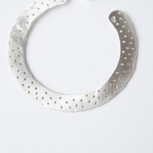 Sterling Silver With Dots Earring