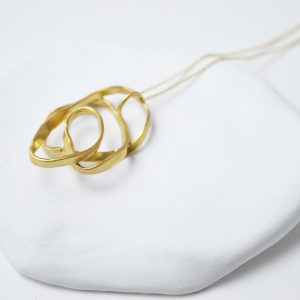 Sterling Silver Blessed Knot Gold Plated Necklace