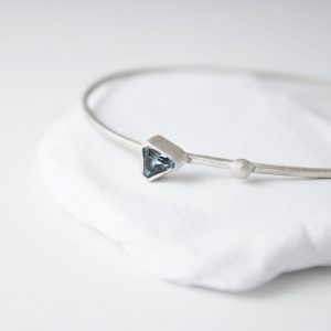 Sterling Silver Solitaire Topaz Bracelet