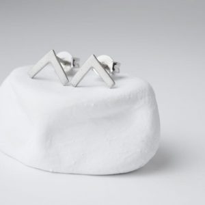 Sterling Silver Minimalist Triangle Stud Earrings