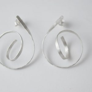 Sterling Silver Spiral Large Earring