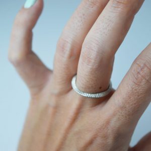 Sterling Silver Textured Band Ring