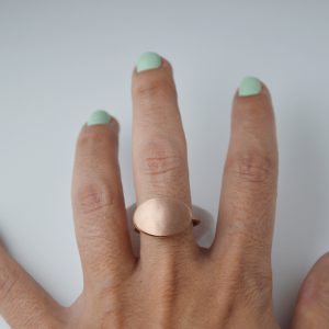 Sterling Silver Ancient Style Oval Rose Gold Plated Ring