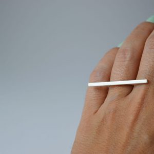 Sterling Silver Minimalist Line Ring